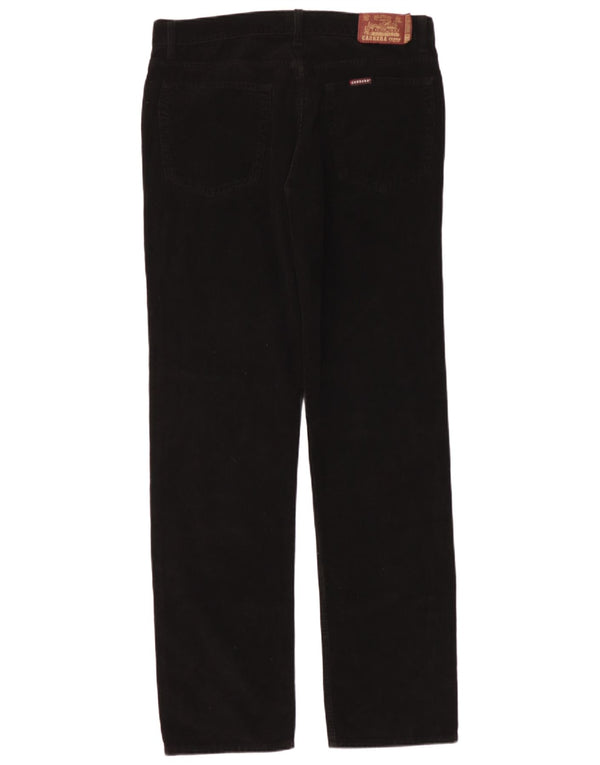 Carrera Pantalones de pana de corte regular 700 para hombre W36 L30 Algodón negro