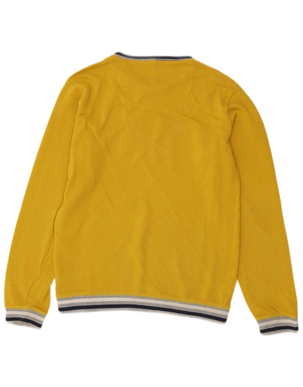 Benetton Jersey De Cuello Redondo Para Niños 13-14 Años 3XL Amarillo Rayas