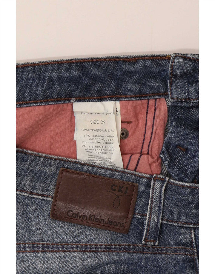 Vaqueros ajustados para mujer Calvin Klein W29 L33 Algodón azul