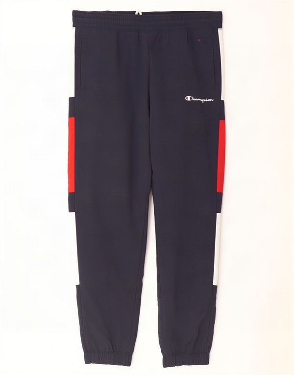Champion Pantalones De Chándal Para Hombre Joggers Large Azul Marino Colorblock