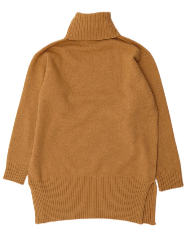 MAX MARA Suéter oversize con cuello vuelto para mujer UK 10 Small Brown Wool