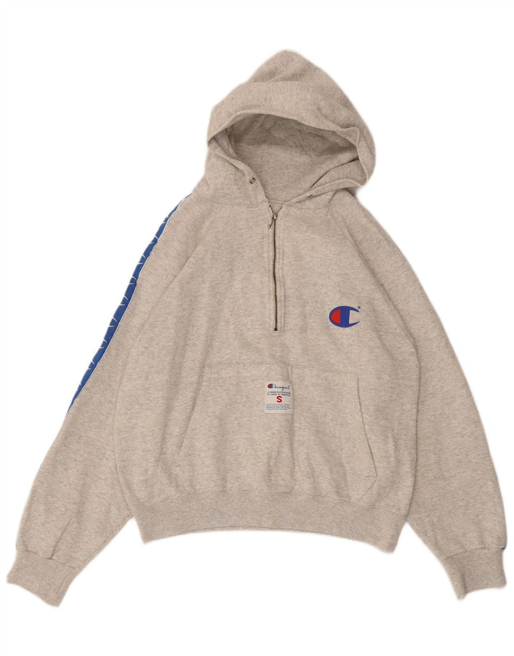 CHAMPION Jersey con capucha gráfico extragrande para mujer UK 10 Small Grey