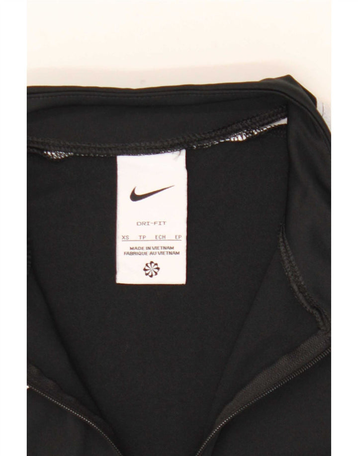 Nike Dri Fit - Chándal con cremallera y cuello para hombre, talla XS, color negro