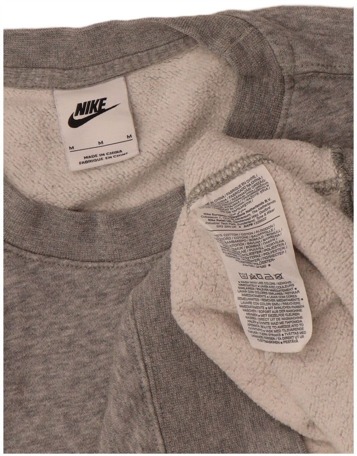 Nike - Sudadera extragrande para mujer, talla 40, algodón moteado gris medio
