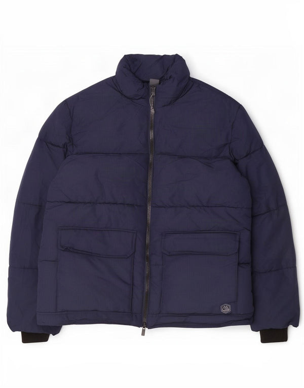 Marks & Spencer Chaqueta acolchada para hombre UK 42 XL Poliéster azul marino