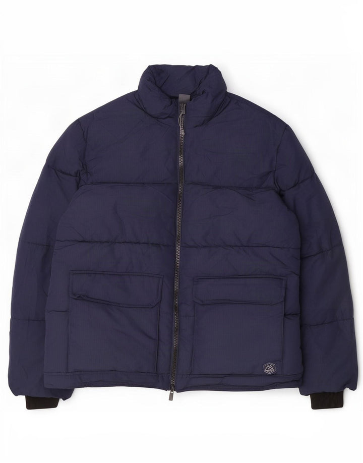 Marks & Spencer Chaqueta acolchada para hombre UK 42 XL Poliéster azul marino