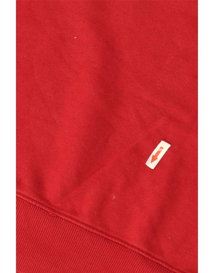 Napapijri Hombre Geographic Graphic Sudadera Jumper Medium Rojo Algodón