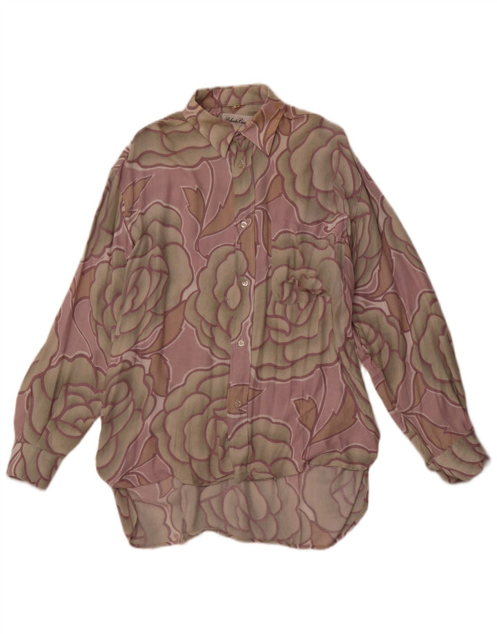 ROBERTO BIAGINI Camisa Hombre Viscosa Floral Rosa Medio