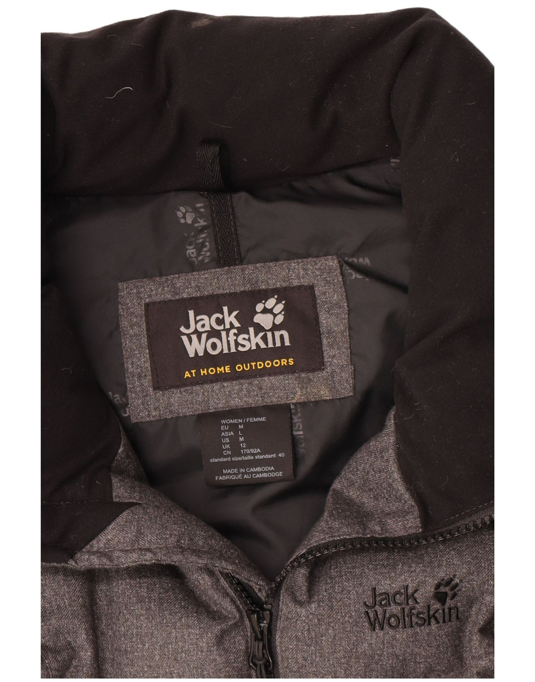 Jack Wolfskin Chaleco acolchado para mujer UK 40 Poliéster gris medio