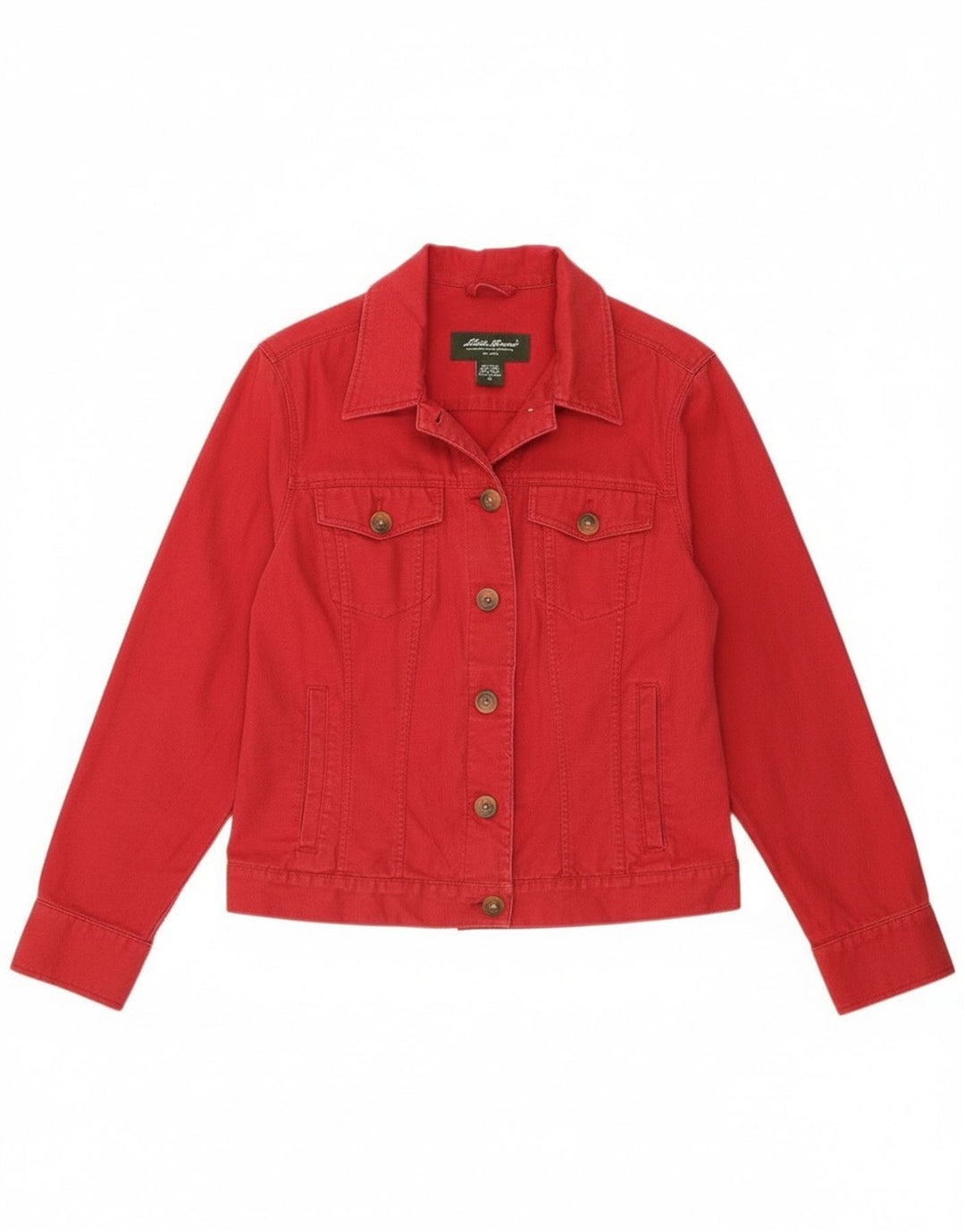 Eddie Bauer Chaqueta Bomber para Mujer Reino Unido 14 Mediana Lino Rojo