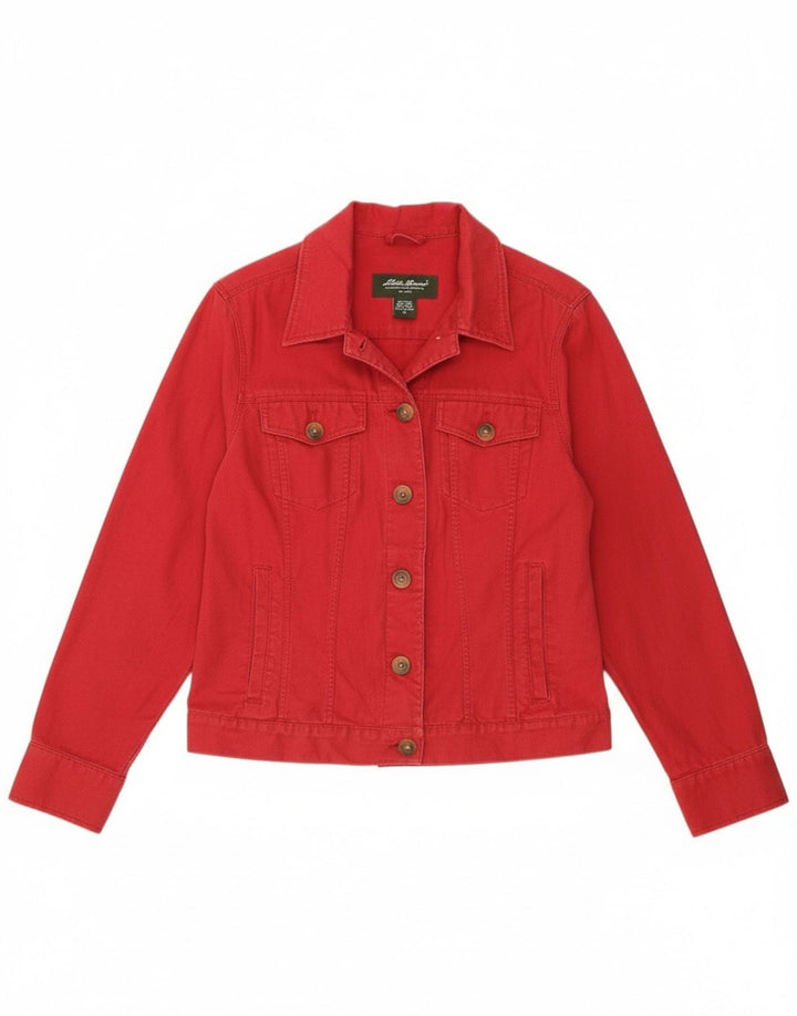 Eddie Bauer Chaqueta Bomber para Mujer Reino Unido 14 Mediana Lino Rojo