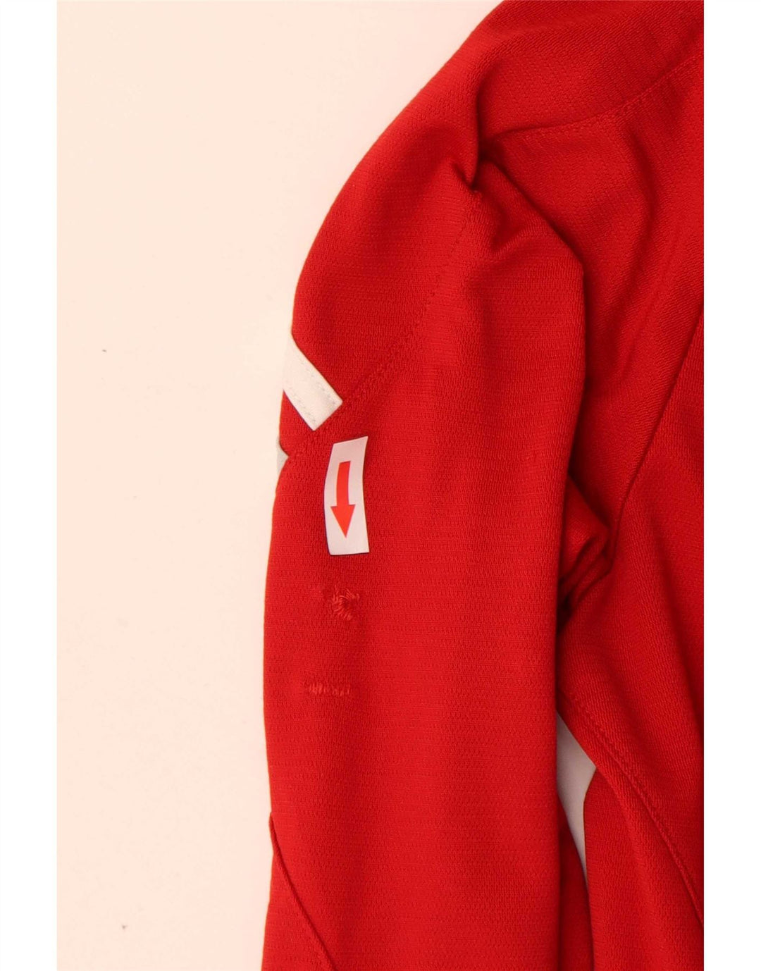 Adidas Mujer Chándal Top Chaqueta UK 10 Pequeño Rojo Colorblock Poliéster