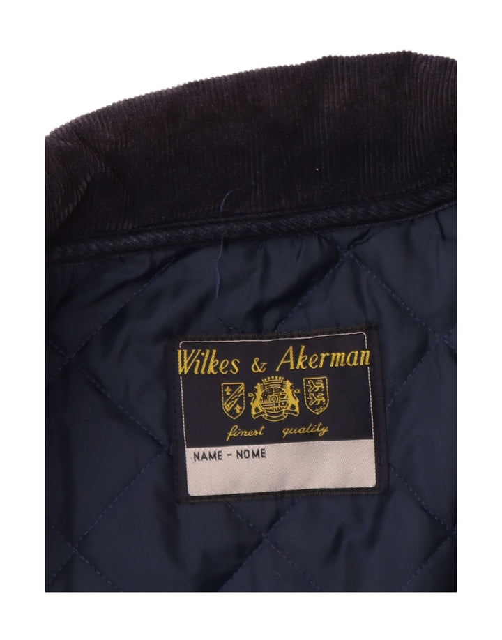 WILKES&AKERMAN Chaqueta acolchada para hombre UK 40 Large Poliamida azul marino