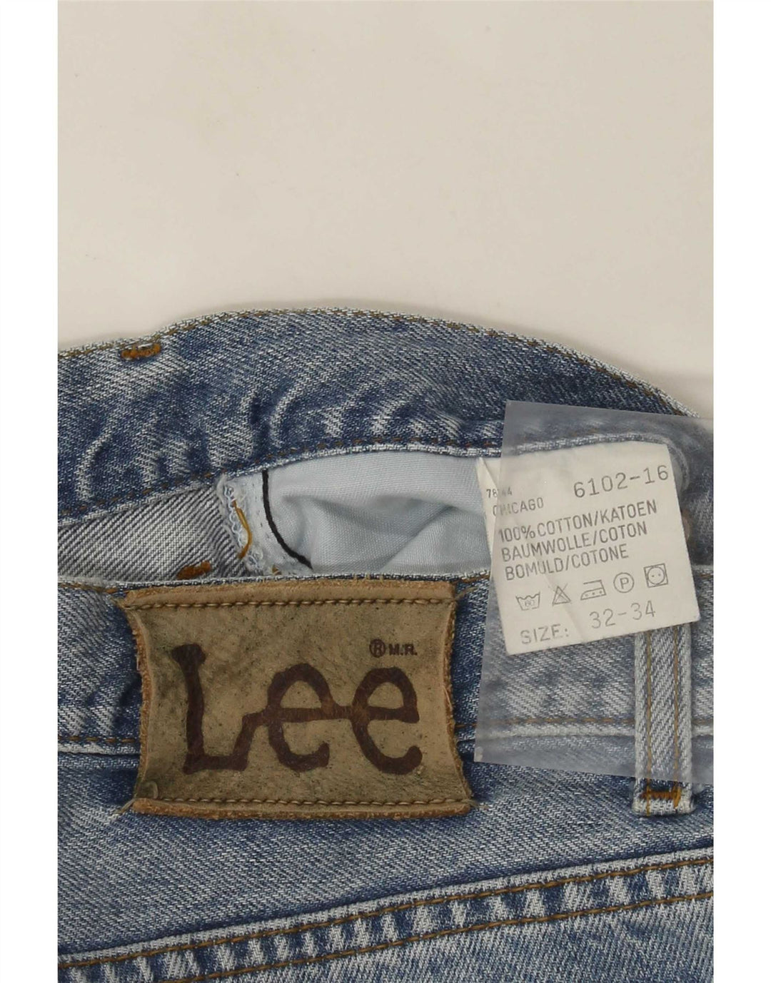 Vaqueros rectos Lee para hombre W32 L34 Algodón azul
