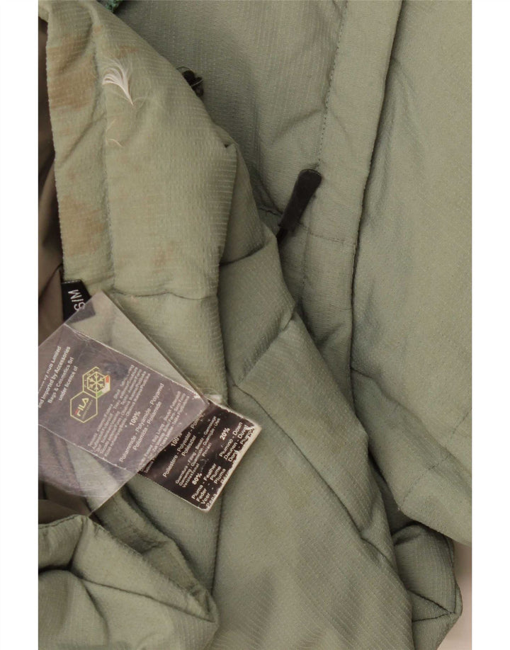 Fila Chaqueta acolchada para hombre UK 36 Small Verde Poliamida