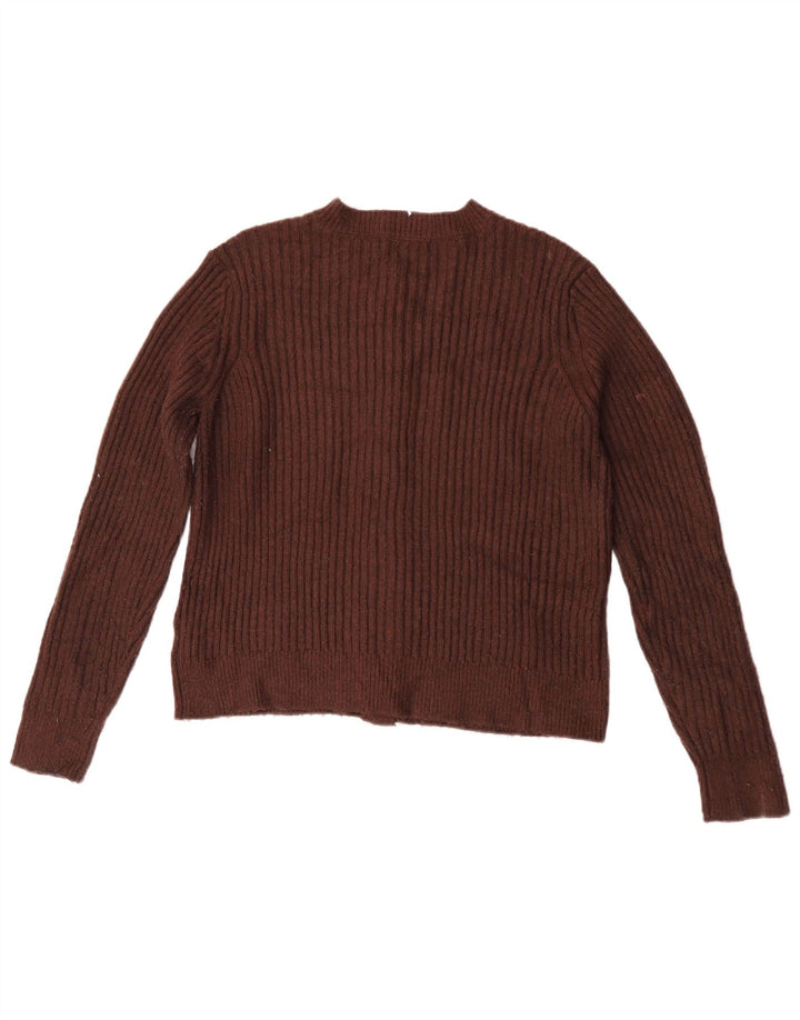 Marks & Spencer Suéter tipo cárdigan para mujer UK 44 Poliéster marrón medio
