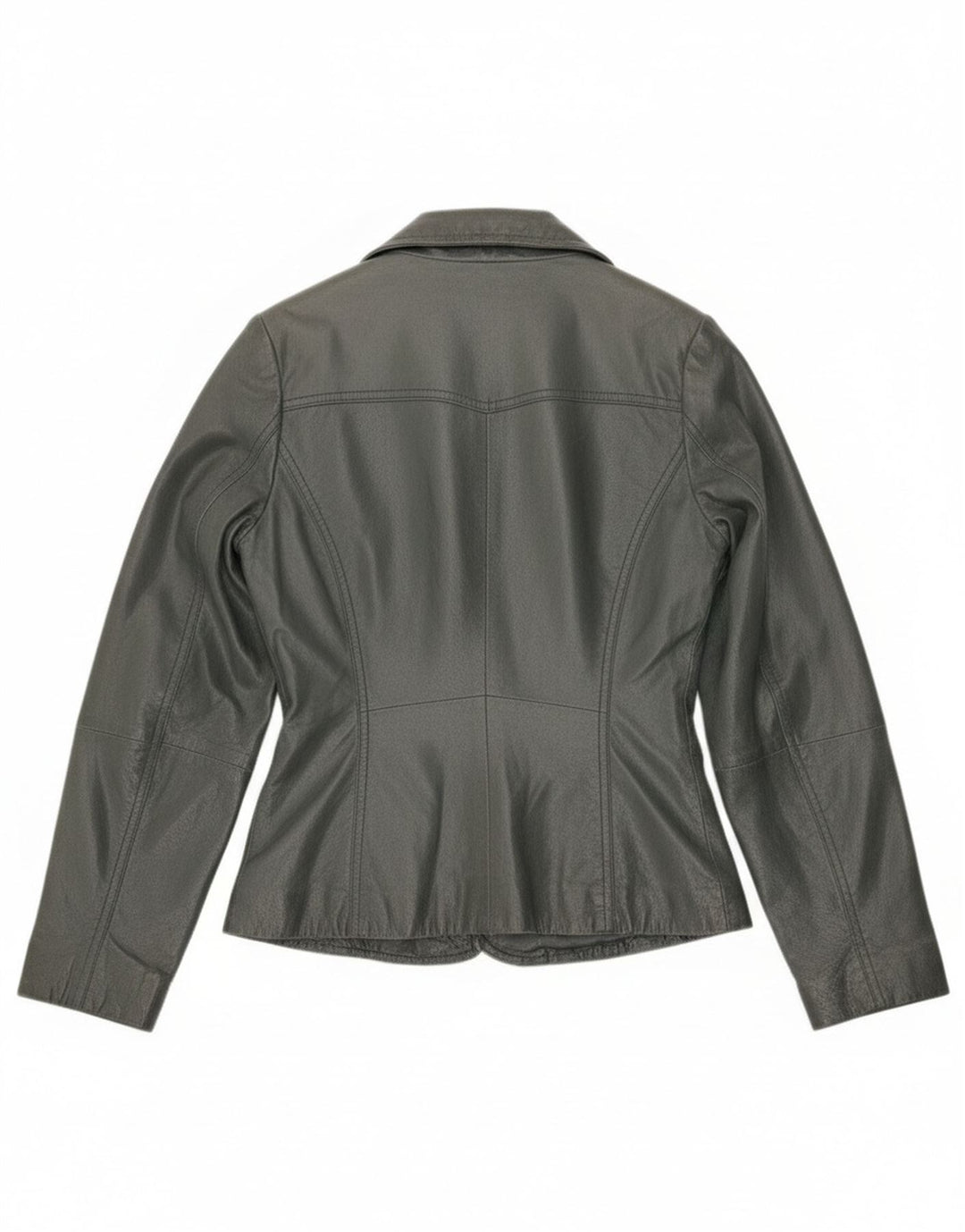 Vintage mujer 3 botones Blazer chaqueta Reino Unido 10 pequeño gris