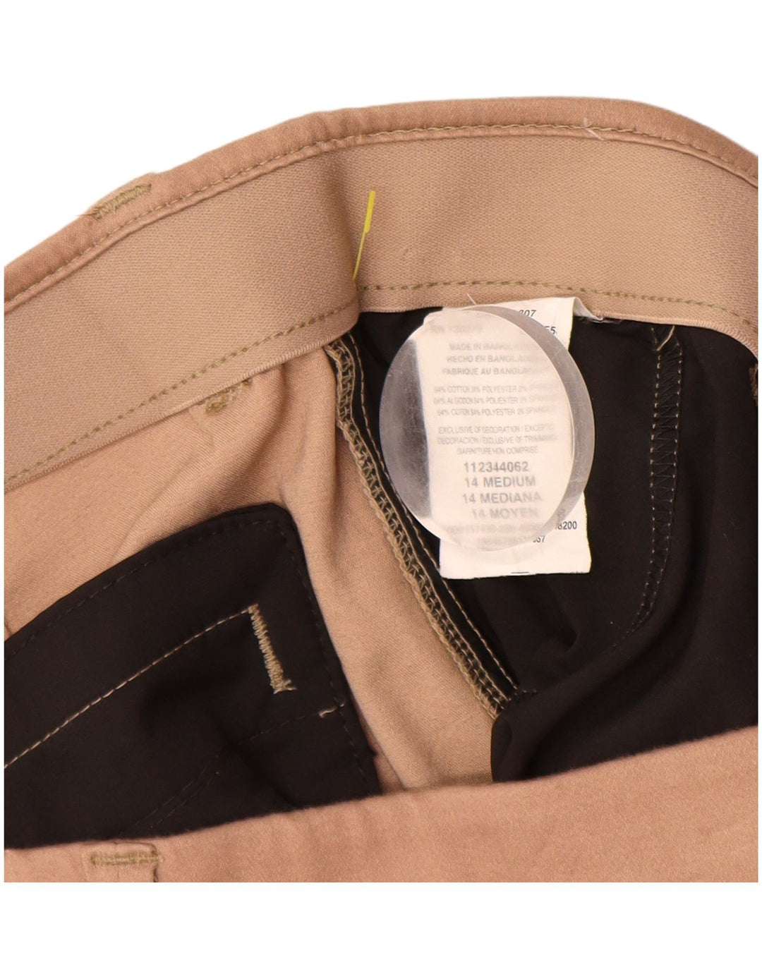 LEE Pantalones chinos rectos para mujer US 14 XL W34 L31 Algodón beige