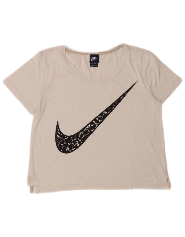 NIKE Womens Oversized Graphic T-Shirt Top UK 6 XS White
