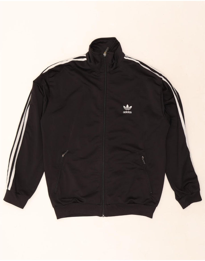 ADIDAS Chaqueta de chándal para hombre UK 34/36 Small Negro Poliéster