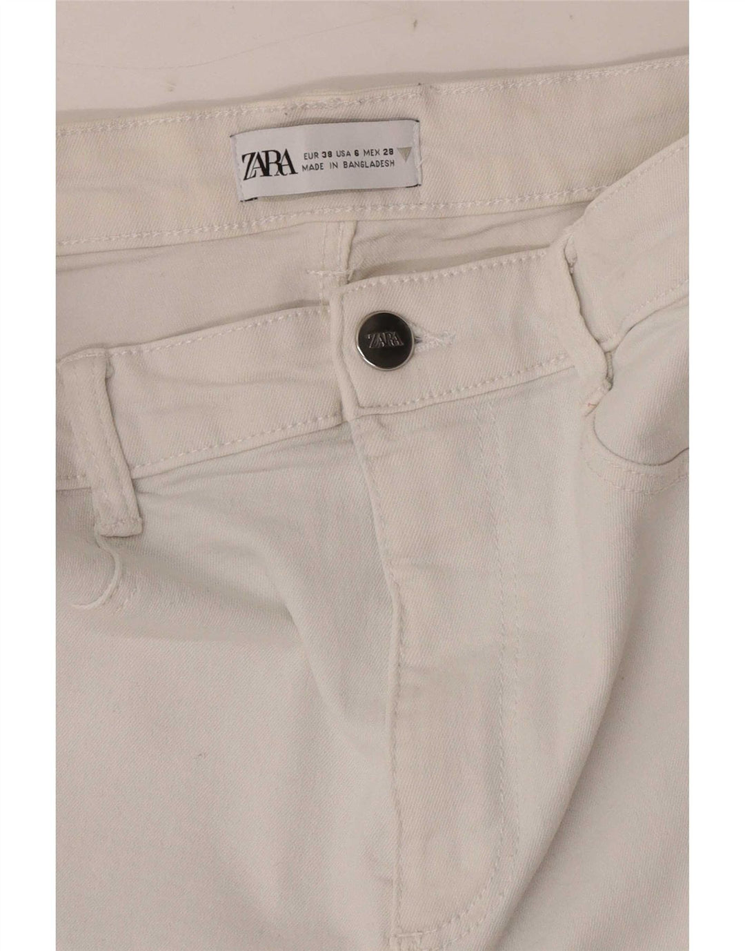Zara Jeans Jegging para Mujer EU 38 Small W28 L28 Blanco
