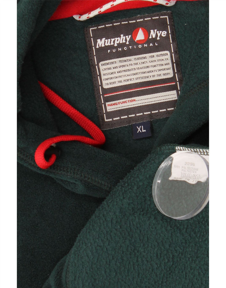 Murphy & Nye Jersey con capucha de forro polar gráfico para hombre XL Poliéster verde
