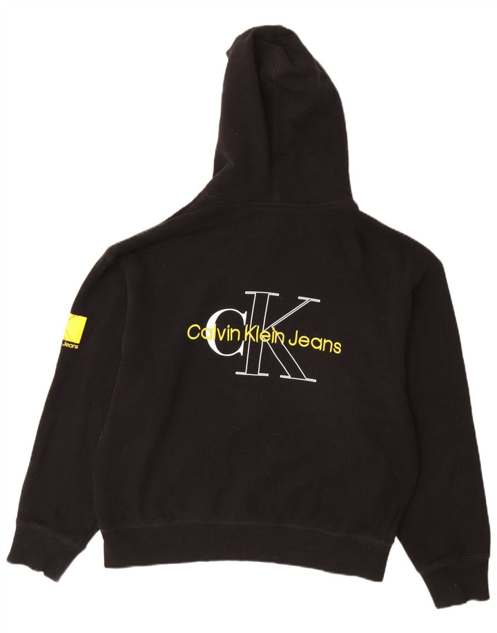 CALVIN KLEIN JEANS Jersey con capucha gráfica para hombre Algodón negro mediano