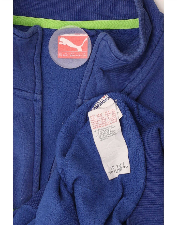 Puma Mens Graphic Chándal Top Chaqueta 2XL Algodón Azul