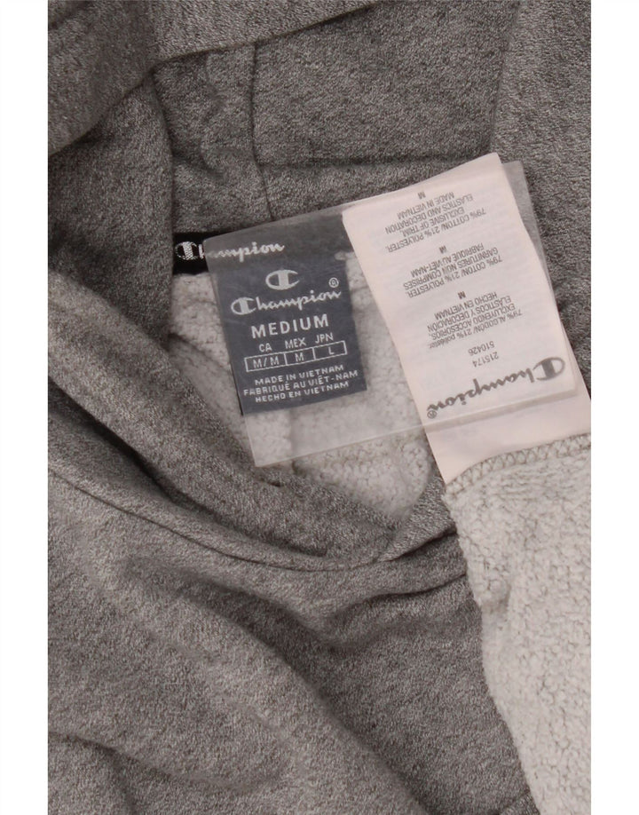 CHAMPION Jersey con capucha gráfica para hombre de algodón gris medio