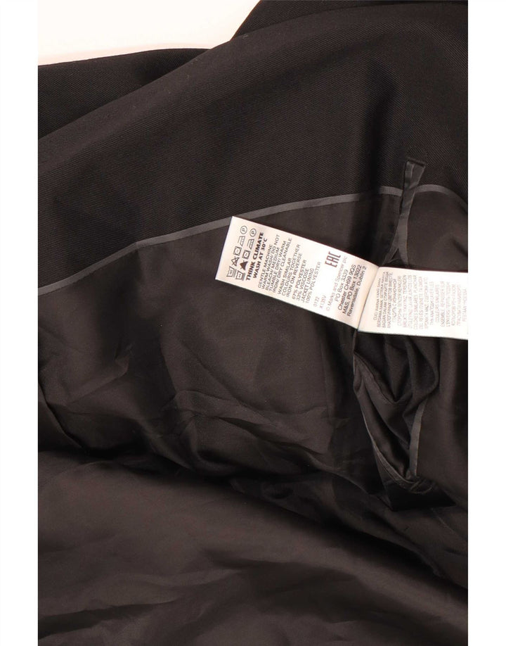 Marks & Spencer Chaqueta tipo blazer de 2 botones para hombre UK 46 XL Poliéster negro
