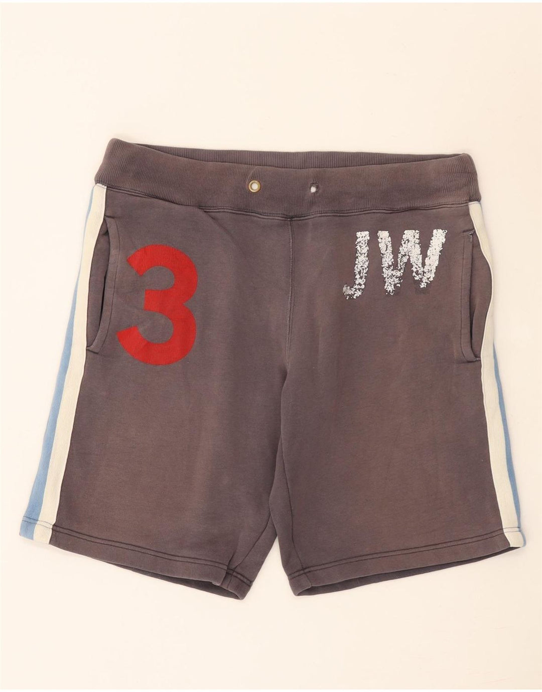 Jack Wills Shorts deportivos con estampado de hombre en algodón color block gris medio