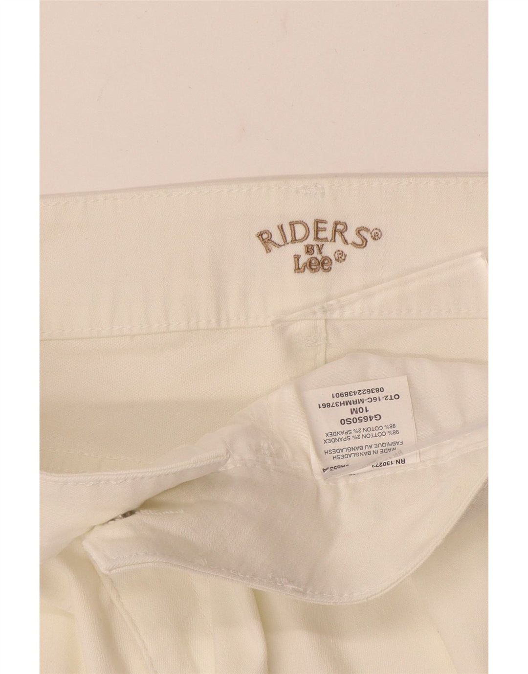 LEE Pantalones cortos casuales para mujer Riders US 10 grande W34 algodón blanco