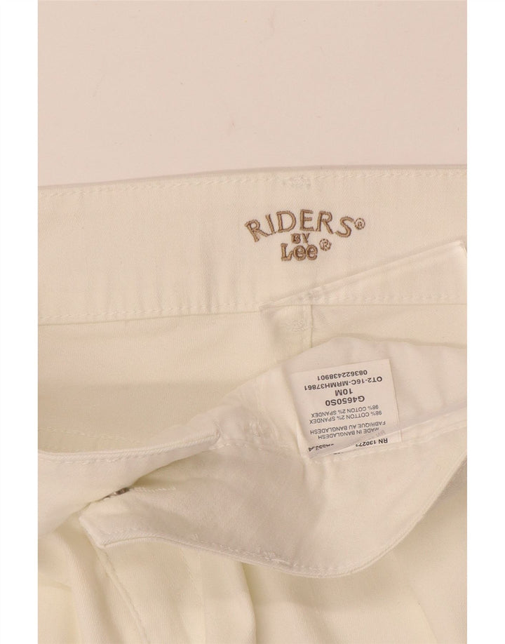 LEE Pantalones cortos casuales para mujer Riders US 10 grande W34 algodón blanco