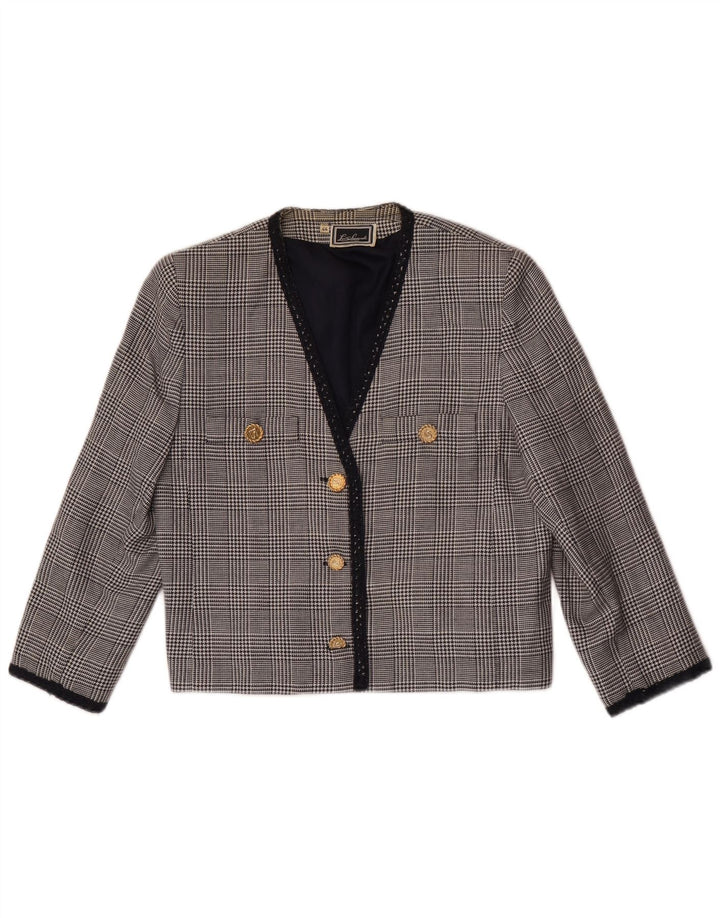 Luisa Spagnoli Chaqueta Blazer de Manga 3/4 para Mujer IT 44 Gris Medio