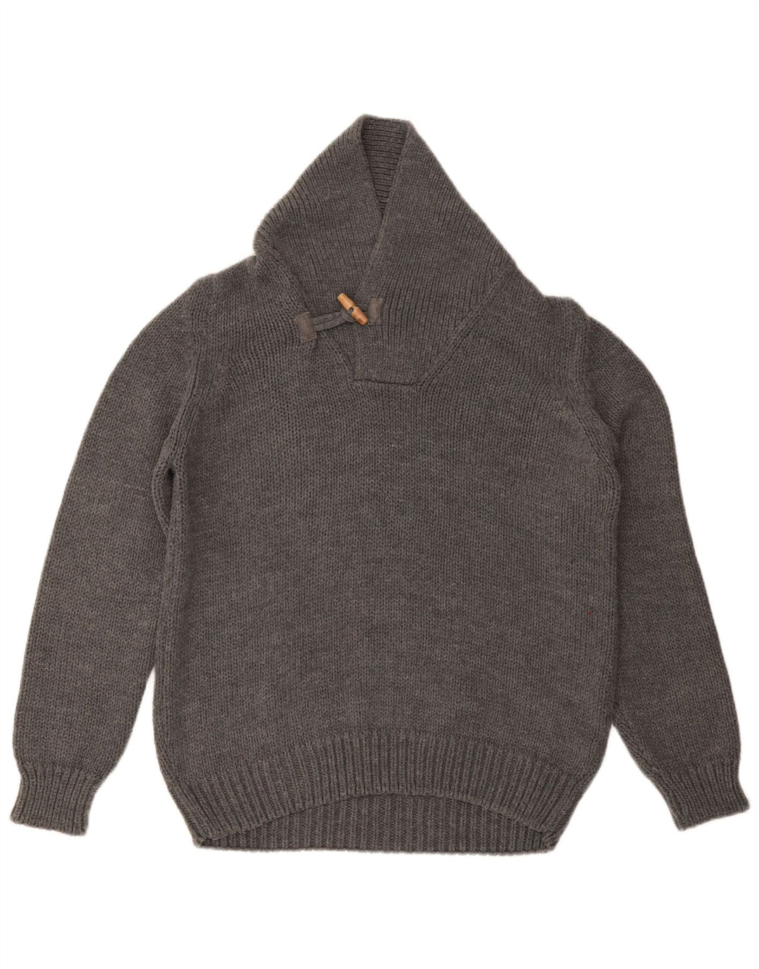 ZARA Hombre Jersey con cuello chal Jersey Grande Acrílico Gris