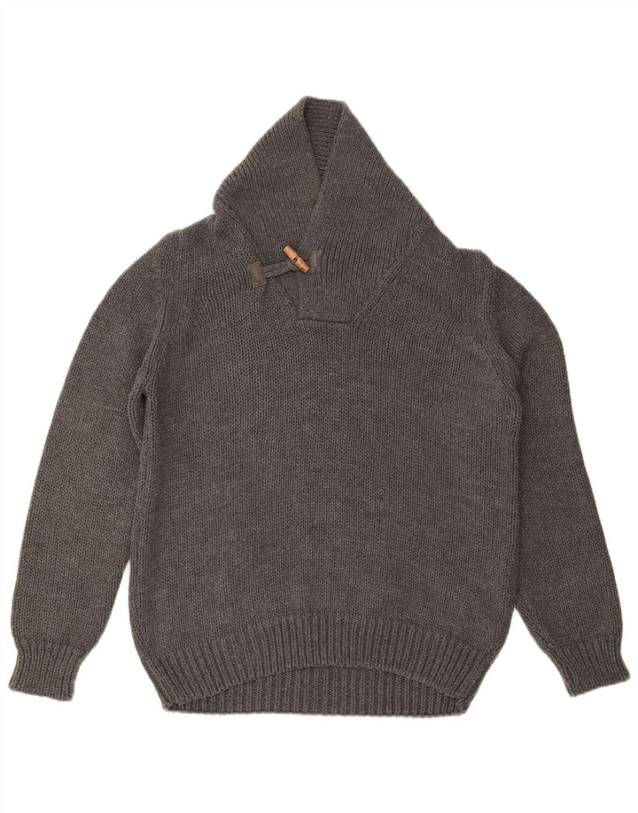 ZARA Hombre Jersey con cuello chal Jersey Grande Acrílico Gris