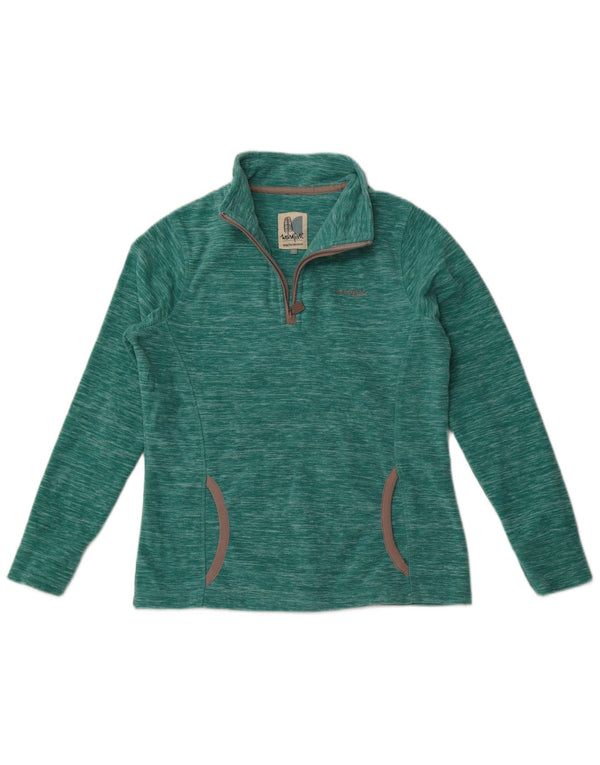 Weird Fish Jersey de forro polar extragrande para mujer UK 10 Small Green Poliéster