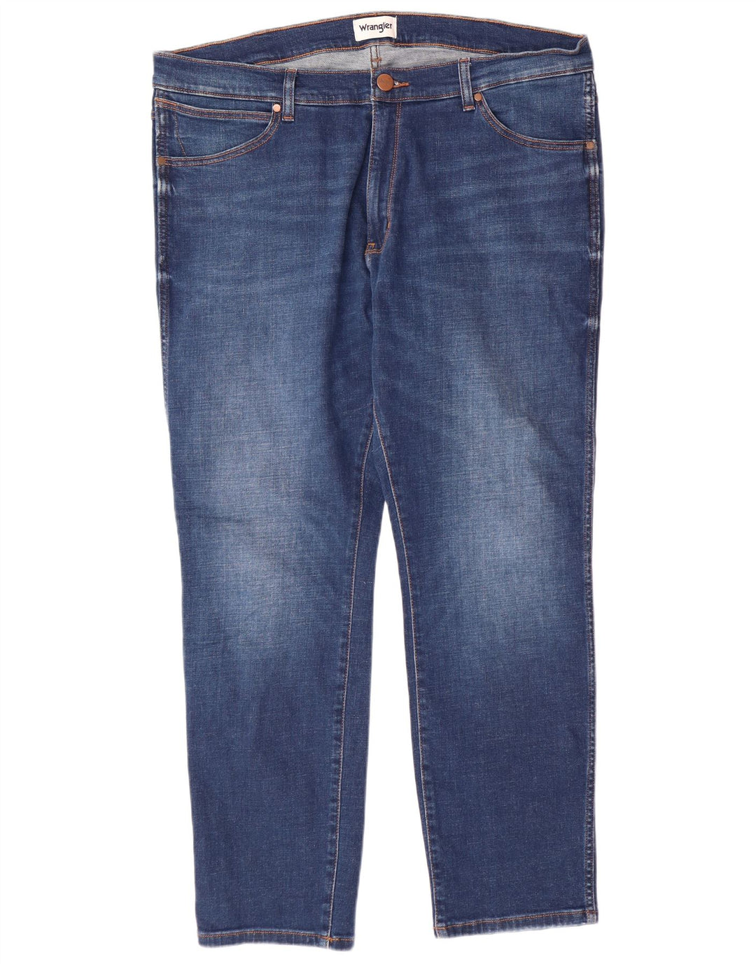 WRANGLER Vaqueros cónicos delgados Larston para hombre W38 L32 Algodón azul
