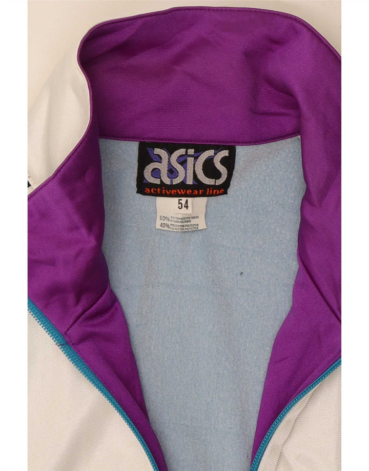 Asics Chaqueta de chándal gráfica para hombre IT 54 XL Bloque de color multicolor
