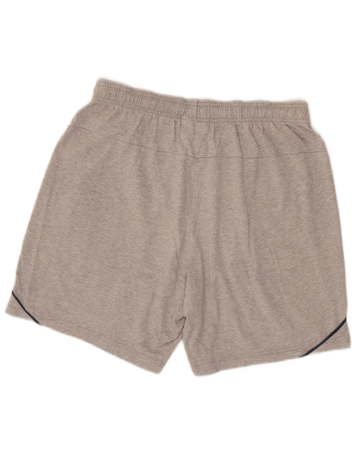 Pantalones cortos deportivos Adidas para hombre de algodón gris medio