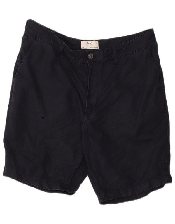 Marks & Spencer Pantalones cortos chinos para hombre W36 Grande Algodón azul marino