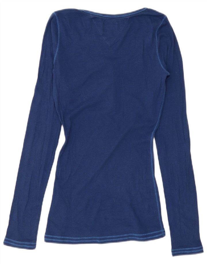 Tommy Hilfiger Top para mujer de manga larga UK 12 Medium Azul marino