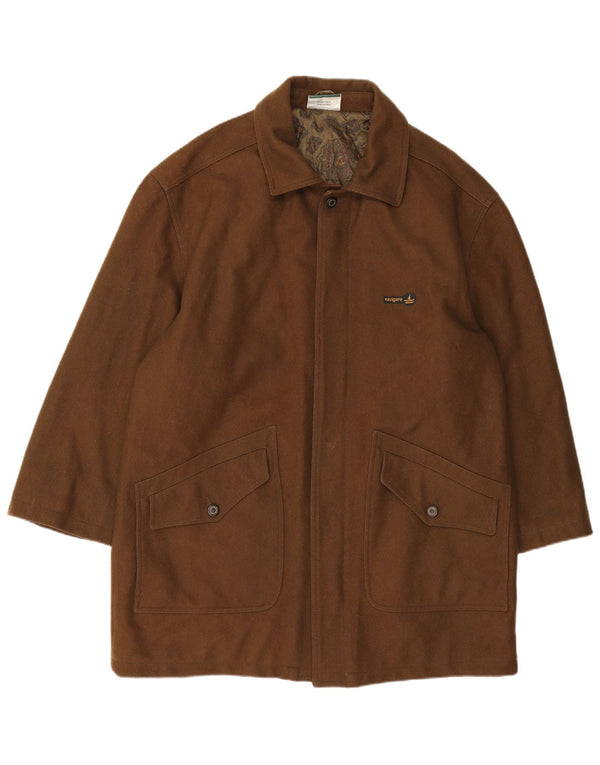 Navigare Abrigo para hombre UK 44 2XL Lana marrón
