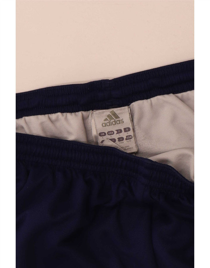 Adidas - Pantalones cortos deportivos para hombre, talla grande, poliéster, color azul marino