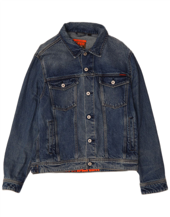 SUPERDRY Chaqueta vaquera para hombre ES 42 XL Algodón azul