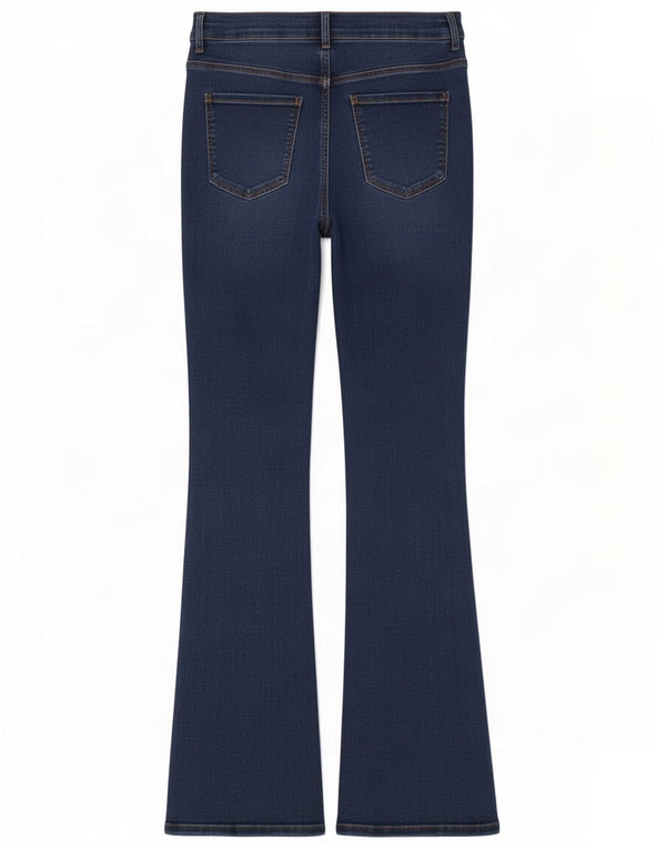 Marks & Spencer Vaqueros acampanados para mujer UK 12 Medium W28 L29 Lycra azul