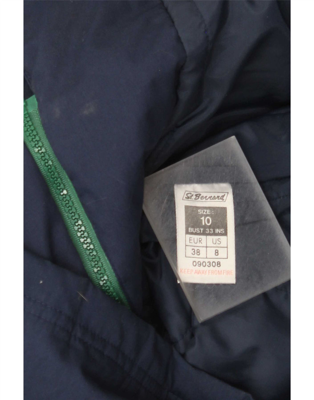 Chubasquero de gran tamaño para mujer St. Bernard UK 10 Small Azul marino Poliéster