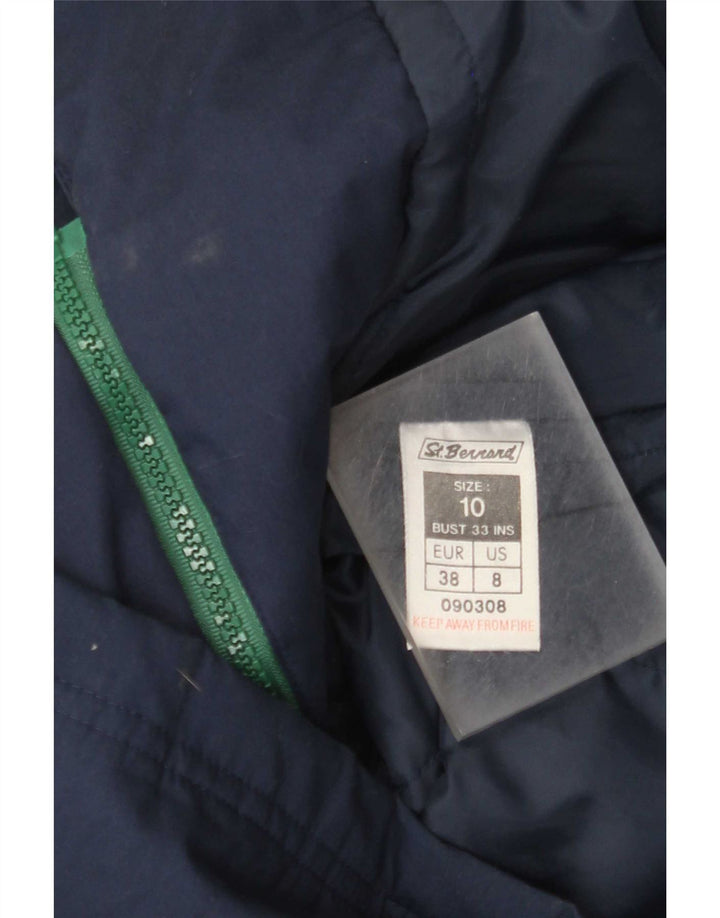 Chubasquero de gran tamaño para mujer St. Bernard UK 10 Small Azul marino Poliéster