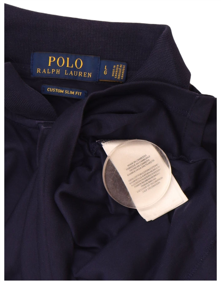 POLO RALPH LAUREN Polo ajustado personalizado para hombre Algodón azul marino grande