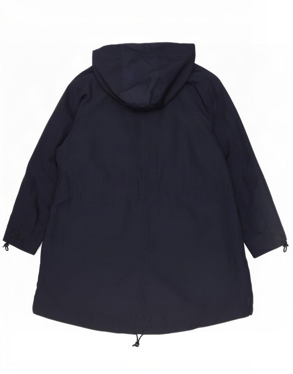 Marks & Spencer Chaqueta Parka con Capucha para Mujer UK 22 3XL Azul Marino Poliéster